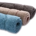 thumbnail image 3 of Bearachild Algodón Colorful Life Starts Opciones de Alfombrillas antideslizantes Alfombrillas absorbentes Alfombrillas de felpa Juegos de accesorios de baño color gris aluminio, 3 of 6