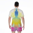 thumbnail image 2 of Colorful Buddha Lotus Short Sleeve Men'S Rompers Casual Summer Jumpsuits Outfit, 2 of 4