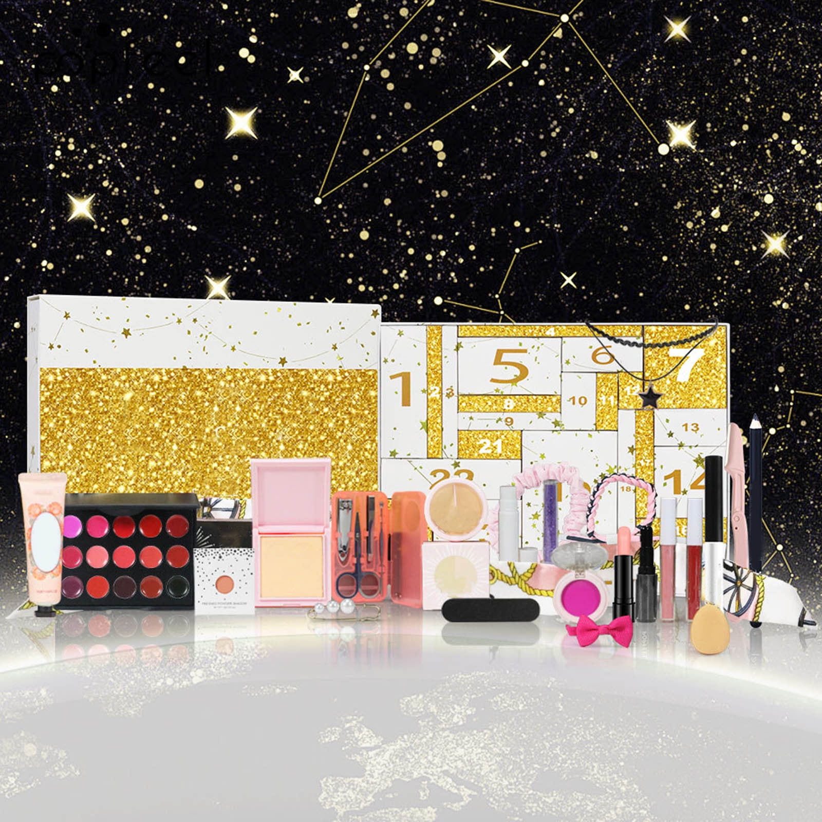 Tkrady Makeup Advent Calendar 2024, Cosmetic Surprises Make Up Gift Kit for Women Full Kit, 24 Days of Christmas Countdown Calendar Gifts Set Beauty Box, Cruelty Free, Holiday Gifting