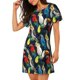 thumbnail image 2 of Fotbe Parrot Bata de Dormir para Mujer con Estampado, Camisón de Algodón de Manga Corta, Ropa de Dormir Casual, 2 of 6