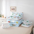 thumbnail image 6 of jejeloiu 3D Cartoon Cute Cat 7pcs Bedding Comforter Set Kids,Kawaii Pet Animals Ice Cream Print Queen Bedding Sets For Girl,Reversible, 6 of 7