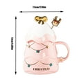 thumbnail image 4 of putnchl 6.6-inch Tall Ceramic Christmas Tree-shaped Cup, 500mL Cup With A Lid And A Spoon, A Dedicated Ceramic Coffee Cup For Holiday Hot Drinks, Suitable For Dishwashe, 4 of 4