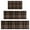 Brown Beige Checkerboard, variant on Gray Black Checkerboard Checkered Pattern Kitchen Rugs Sets Of 3,Kitchen Runner Rugs Non Skid Washable,Decorative Kitchen Floor Mats for Kitchen,Sink,Laundry,17"x30"+ 17"x47" + 17"x59"
