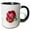 Black/White, variant on 3drose, Two Red Tulips Artistic Vector, 11oz Two-tone Yellow Mug