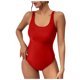 thumbnail image 1 of Traje de baño cómodo de color sólido de vendaje de una sola pieza conservador de mujer casual con estilo OAVQHLG3B Store  lin121212, 1 of 3