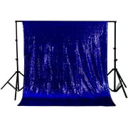 Sequin Backdrop Photography Background Curtain for Party Decoration (10FT10FT, Royal Blue)