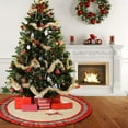 thumbnail image 2 of Luoshdecor Christmas Tree Skirt,Large Christmas Tree Party Mat with Plaid Ruffle Trim Skirt,for Holiday Family Winter Home Decorations 39.7 in, 2 of 6