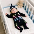 thumbnail image 2 of Gelikeya Halloween Baby Sleepers Boys Girls Clothes Long Sleeve Pajamas Toddler Rompers Bodysuit with Hat (Black, 9-12 Months), 2 of 7