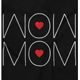 thumbnail image 2 of Wow Mom Cute Mothers Day Hearts Women Plus Size Long Sleeve Graphic Tee Brisco Brands 2X, 2 of 5