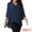 Navy Blue, variant on DARING DIVA Women's High Low 3/4 Bell Sleeve V Neck Chiffon Blouse S Navy Blue