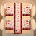 thumbnail image 3 of kiskick Christmas Tablecloth Christmas Style: Fine Workmanship Festive Pattern Snowflake Faceless Doll Decoration Stain-Resistant Christmas Home Chair Cover Table Mat for Home Holiday Elegance, 3 of 7