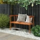 thumbnail image 4 of Banco de Jardín de Madera Acacia Costway para 2 Personas con Respaldo Apoyabrazos 110 x 46 x 72 cm, 4 of 9