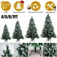 thumbnail image 6 of Holiday Decorations Christmas Gift Christmas Exchange Gifts Pre-lit Christmas Tree Christmas Gifts for Family 4/5/6/7ft Artificial Snow Flocked Christmas Tree /Lights/Xmas Balls Decorations, 6 of 10