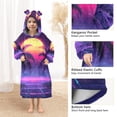 thumbnail image 3 of FORMRS Wearable Blanket Hoodie with Sleeves for Kids Cozy Flannel Sweatshirt, Pink Digital Art, 3 of 7