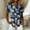 #001#-Royal Blue, variant on V Neck Hawaiian T Shirts for Women Dressy Boho Short Sleeve V Neck Shirts Button Down Tropical Holiday Beach Blouses Yellow L