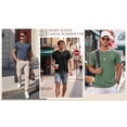 thumbnail image 6 of RICHCOIN Mens T Shirt Short Sleeve Crewneck Casual Color Block Summer Tops, 6 of 7
