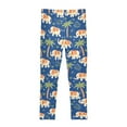 thumbnail image 4 of joogoo Girls' Leggings Cute Elephants Palm Trees Yoga Pants 5T, 4 of 8