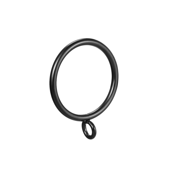 Unique Bargains Curtain Rings Metal 1.5 Inch Inner Dia Drapery Ring for Curtain Rods Black 24 Pcs
