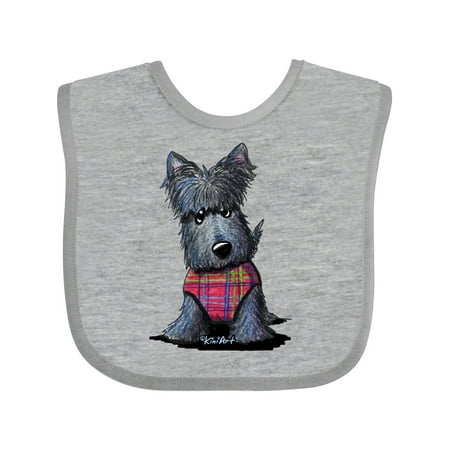 

Inktastic Scottie Dog in Plaid Gift Baby Boy or Baby Girl Bib