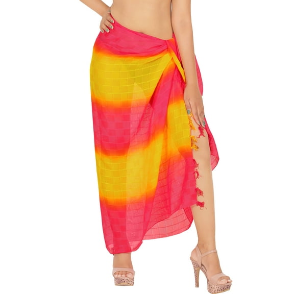 HAPPY BAY Women's Beachwear Summer Beach Wraps Swim Cover up Pareo Bathing Suit Sarong Coverups One Size Plain, Pink
