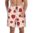 thumbnail image 1 of Balery Red Ladybug Traje de Baño Estilo Hawaiano para Hombre, Shorts de Secado Rápido con Bolsillos-X-Large, 1 of 6
