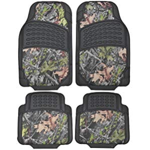BDK Camouflage 4 Piece All Weather Waterproof Rubber Car Floor Mats - Fit Most Car Truck SUV, Trimmable, Heavy Duty