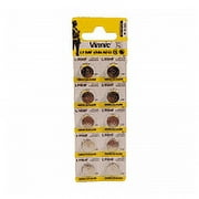 VINNIC LR44 L1154F AG13 Alkaline Coin Battery (10 Pack) 1.5v 110mAh