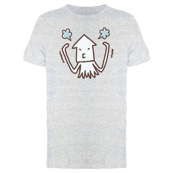 Cuttlefish Getting Angry Cartoon Tee Men's -Image by Shutterstock