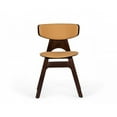 thumbnail image 2 of Set of Two Beige Faux Leather Modern Dining Chairs, 2 of 3