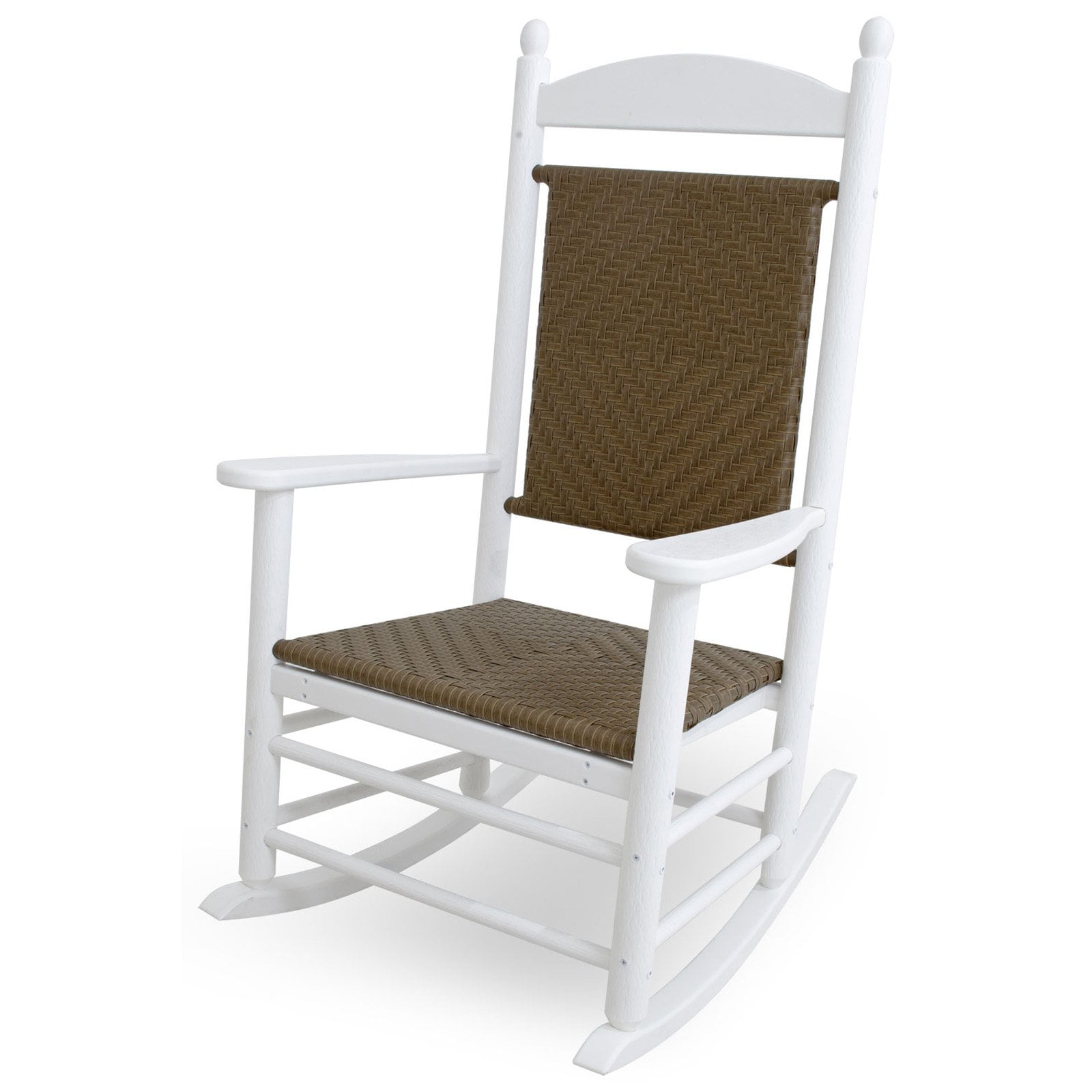 POLYWOOD® Jefferson Recycled Plastic Rocking Chair with Woven Seat and
Back - Walmart.com
