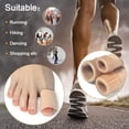 thumbnail image 4 of Cuttable Toe Tubes Sleeves, 5 Pack, Made of Elastic Fabric Lined with Silicone Gel. Toe Sleeve Protectors Relief Toe Pressure Pain, Corn and Calluses Remover (for Big Toe, 15cm Length), 4 of 5