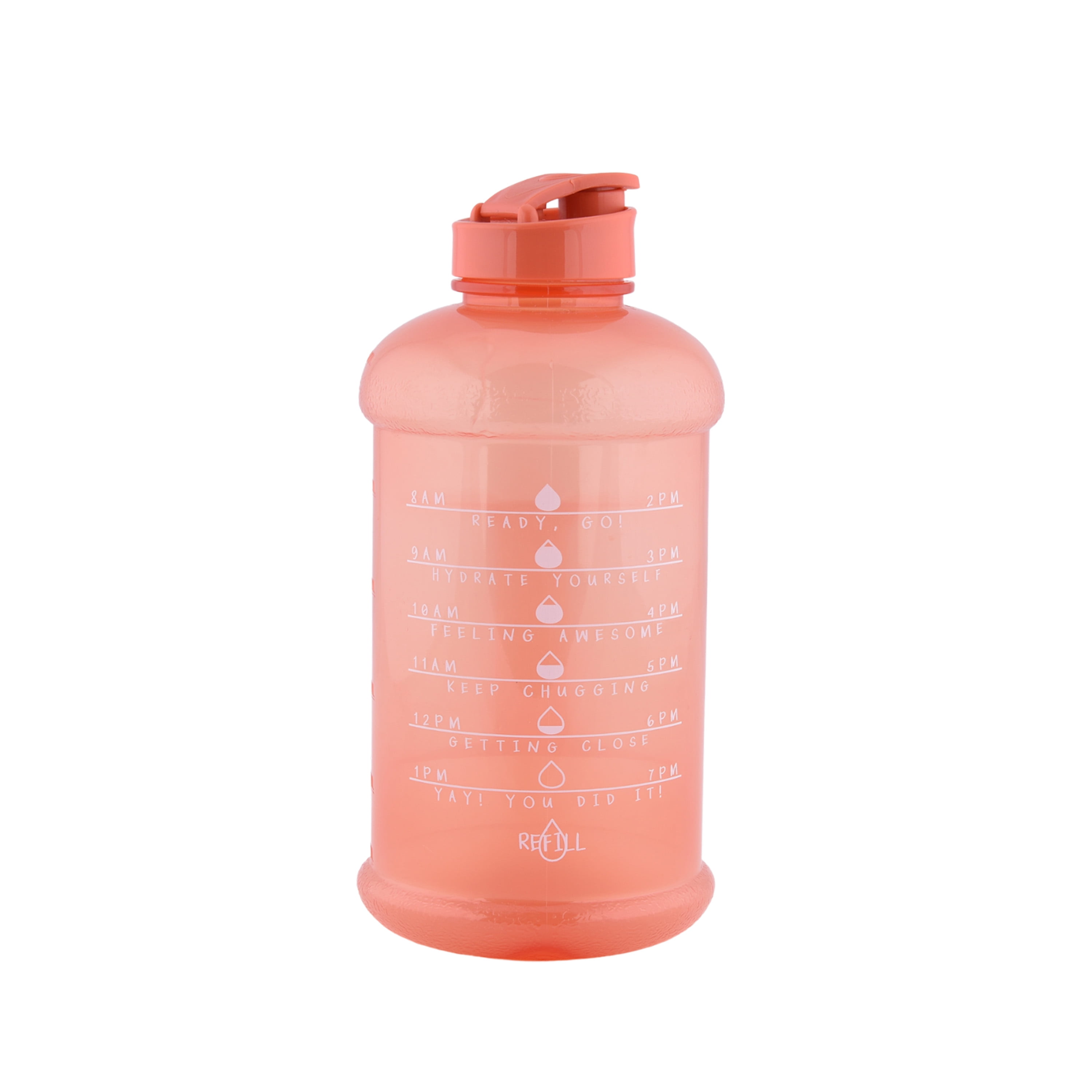 Mainstays 4-Pack 50-Ounce Polypropylene Water Bottles with Flip-Top Lid, Multi-Colored
