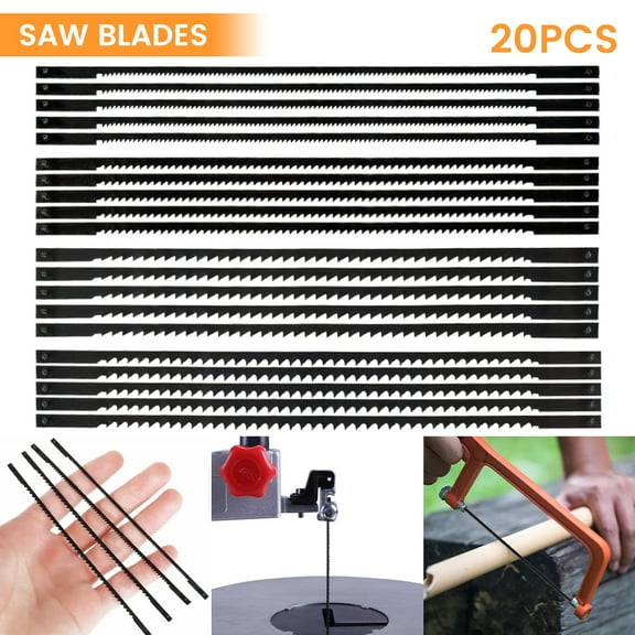 Carbon Steel Scroll Saw Blade,NKTIER 20 PCS Tooth Scroll Saw Blades,Scroll Saw Blades Assortment Pin End 5Inch Skip Tooth Carbon Steel Scroll Saw Blades For Woodworking Foam Plastic