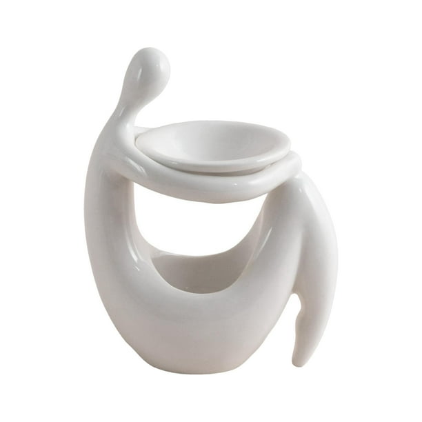 Quemador de aceite esencial, portavelas, candelabro, horno más cálido para dormitorio, sala de estar, decoración del hogar, meditación