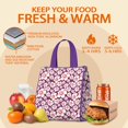 thumbnail image 5 of Pioneer Flower Floral Print Pattern Insulated Lunch Bag for Women & Adults,Large Portable Soft Cooler Lunch Bag,Thermal Food Storage Tote with Pearl Cotton,8.66L,8.75x5.75x9.5 Inch, 5 of 6