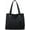 Black, variant on Women Large Tote Bag with Zipper Waterproof Nylon Multi-Pocket Shoulder Bag Lightweight Packable Handbag for Travel Work Shopping, Laptop Daily Use