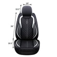 thumbnail image 6 of Universal Deluxe PU Leather 5-Seats Car Seat Cover Front Rear Cushion Full Set, 6 of 7