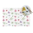 thumbnail image 4 of XMXT 4 Pcs PVC Woven Placemats, Beautiful Butterflies Dragonfly Stain Resistant Anti-Skid Place Mats for Dining Table, 12 x 18 inches, 4 of 6