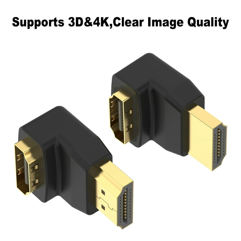 VCELINK 8K HDMI Flat 90 Degree And 270 Degree Adapter, 2-Pack