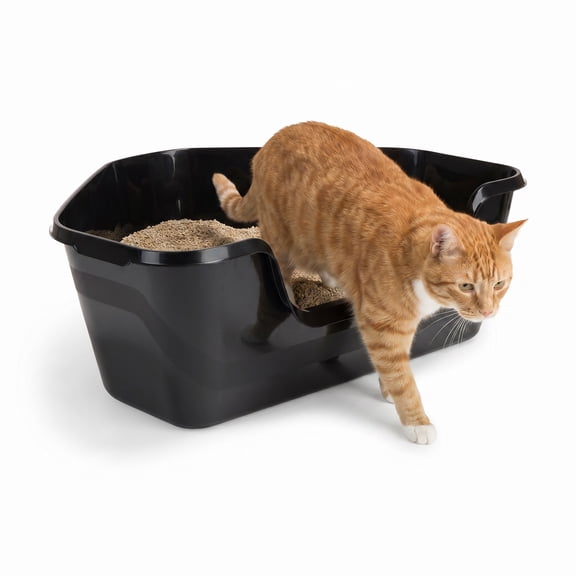 So Phresh High-Back Corner Black Litter Box X-Large