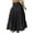 Black, variant on VONDA Women's Fashion High Waist Pleated Casual Solid Color Baggy Skirts