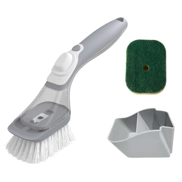 TopLLC Brushes For Dishwashing Brushes, 2 In 1 Sponge And Bristles For Dishwashers, Easy Cleaning Of The Kitchen Brush