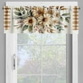 thumbnail image 5 of Ambesonne Sunflower Window Valance, Plaid Autumn Tones Leaves, 54" X 18", Pearl Eggshell Grey Teal, 5 of 5