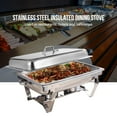 4Pack Chafing Dish Buffet Set 9L/8Qt. Foldable Rectangular Chafer Set