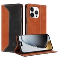 thumbnail image 1 of Funda FOXDOCK para iPhone 15 Pro de Cuero Premium Bicolor con Ranuras RFID, Carcasa Tipo Billetera Antigolpes y Soporte Plegable, 1 of 6