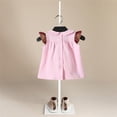 thumbnail image 4 of Vestidos de verano para niña, manga voladora, algodón a rayas, finos, para niños pequeños, ropa infantil, diseño con botones en la espalda, 4 of 4