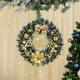 thumbnail image 4 of Ireezec Christmas Wreath with Bow Golden Balls Pinecones, Holiday Floral Door Hanging Decor for Indoor Outdoor Wall Window Decoration, Festive Seasonal Home Accent, 4 of 6