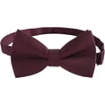 thumbnail image 2 of LAICAIW Classic Pre-Tied Bow Tie for Children & Adults Solid Color Adjustable Bowtie Gabardine, 2 of 7