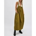 thumbnail image 2 of Lentta Women's Barrel Midi Dress Loose Adjutable Strap Big Pockets Maxi Dress Overall Jumpsuits, 2 of 4