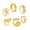 Gold-color, variant on 6PCS Summer Beach Holiday Jewelry Open Joint Rings Starfish Shell Design Sturdy Alloy Adjustable Rings Gift Set